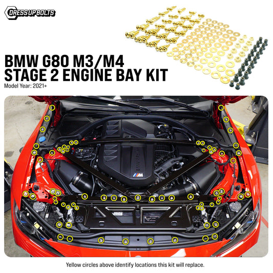 Dress Up Bolts Stage 2 Titanium Hardware Engine Bay Kit - BMW G80 M3/M4 (2021+)