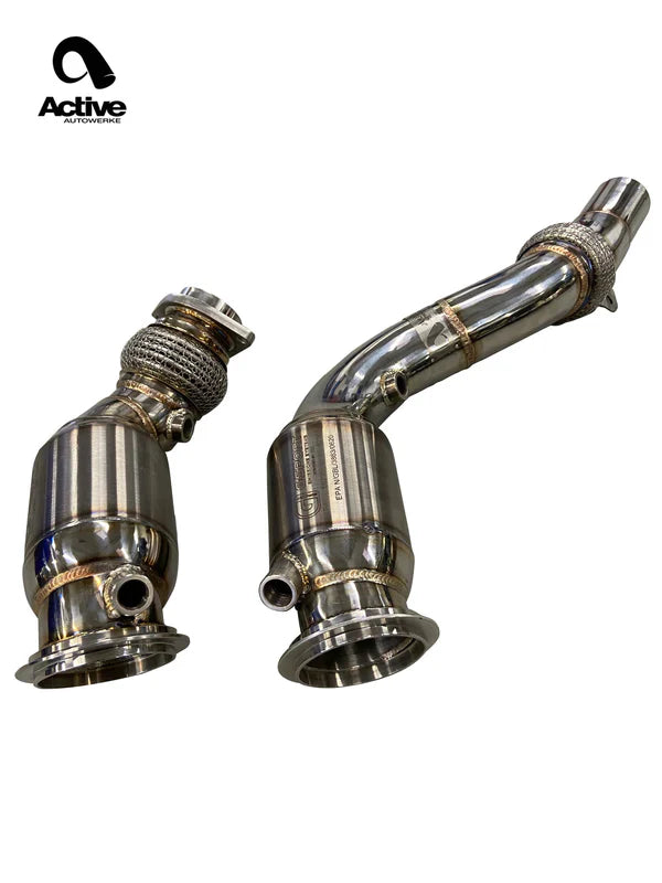 Active Autowerke - Downpipes w/ GESI G-Sport Cats || S55 (M2C/M3/M4)